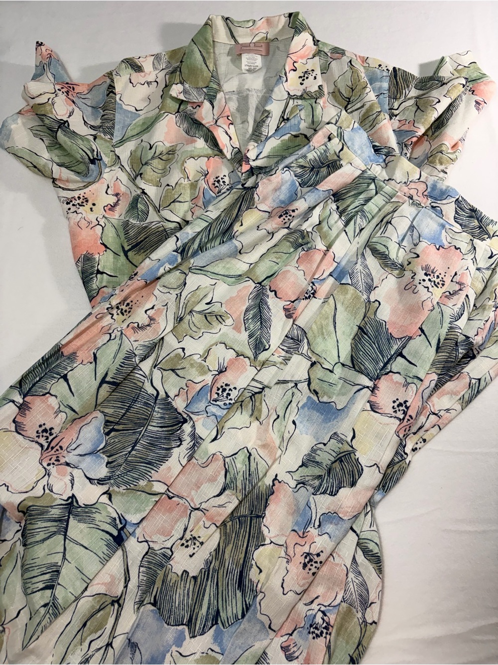 Vintage Floral 2 piece set, skirt and skirt — Pastel Multicolor